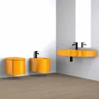 Bidet sospeso in ceramica di moderno design prodotto in Italia, Amleto Viadurini