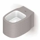 Bidet sospeso in ceramica di moderno design prodotto in Italia, Amleto Viadurini