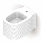 Bidet sospeso in ceramica di moderno design prodotto in Italia, Amleto Viadurini