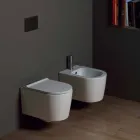 Bidet sospeso in ceramica moderno Shine Square 50x35cm, made in Italy Viadurini