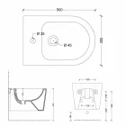 Bidet sospeso in ceramica moderno Shine Square 50x35cm, made in Italy Viadurini