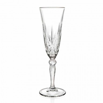 Calice Flute Bicchiere in Cristallo Ecologico per Champagne 12 Pezzi - Cantabile Viadurini
