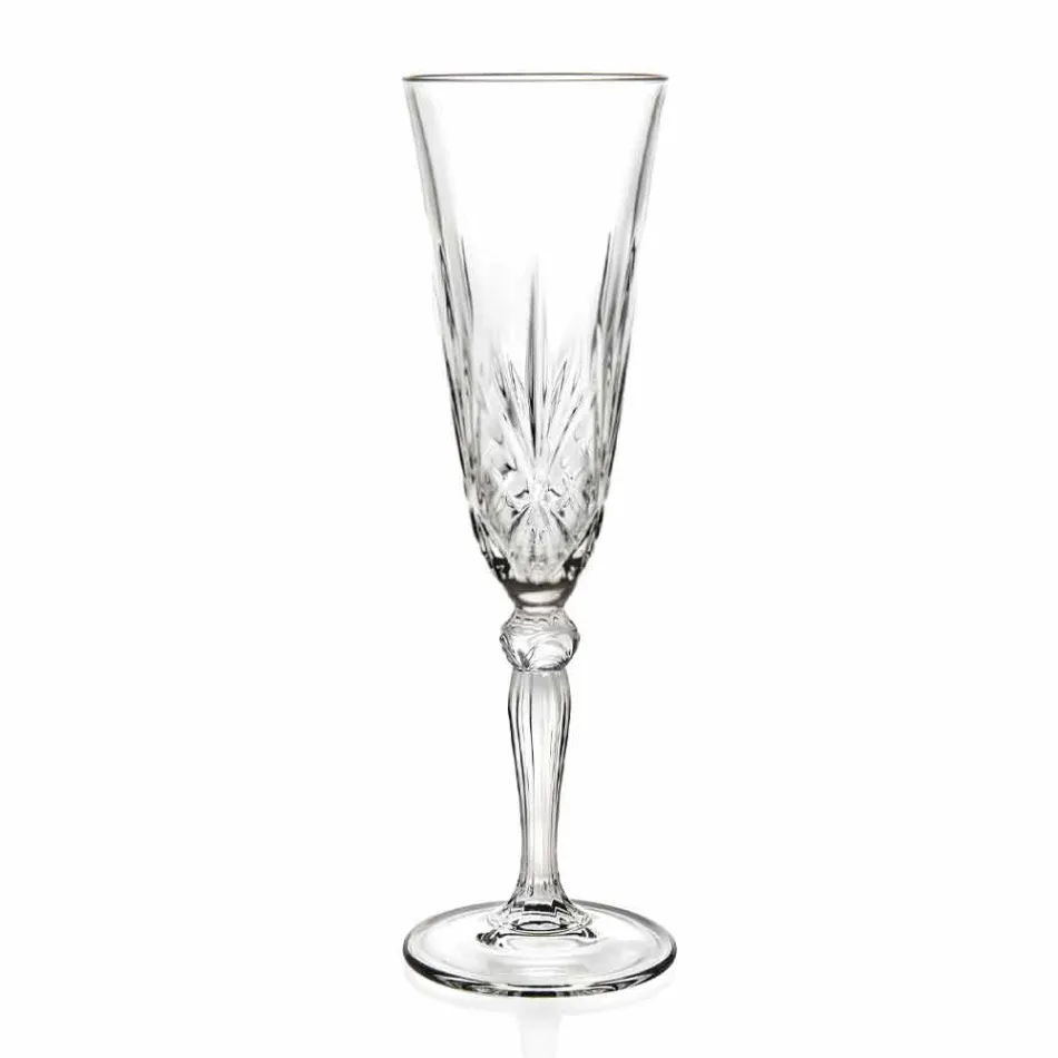 Calice Flute Bicchiere in Cristallo Ecologico per Champagne 12 Pezzi - Cantabile Viadurini