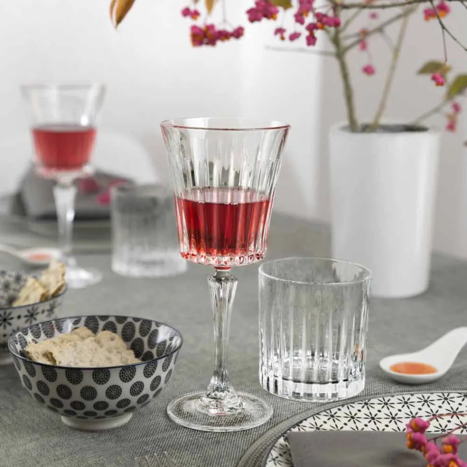 Calici da Vino e Cocktail di Lusso Design in Cristallo Eco 12 Pezzi - Senzatempo Viadurini