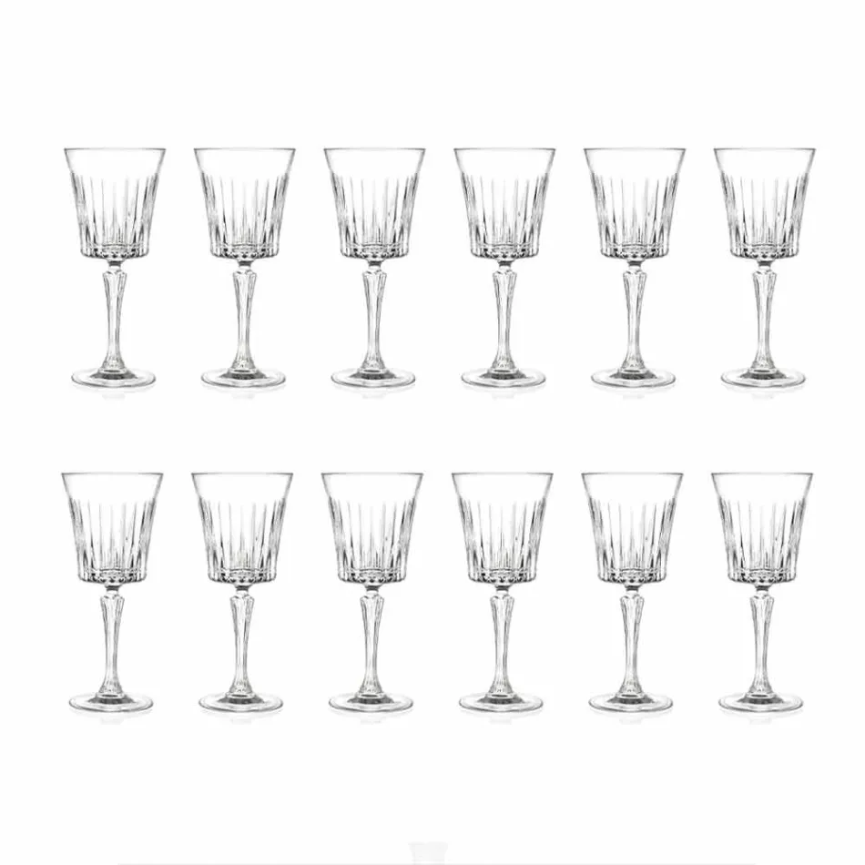 Calici da Vino e Cocktail di Lusso Design in Cristallo Eco 12 Pezzi - Senzatempo Viadurini
