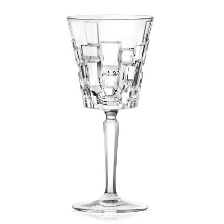 Calici da Vino o Acqua in Eco Cristallo Decorato Lusso 12 Pezzi - Catania Viadurini