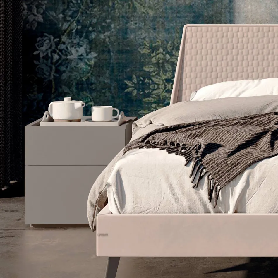 Camera da Letto a 4 Elementi Design Moderno Realizzato in Italia - Elettrica Viadurini