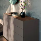 Camera da Letto a 4 Elementi Design Moderno Realizzato in Italia - Elettrica Viadurini