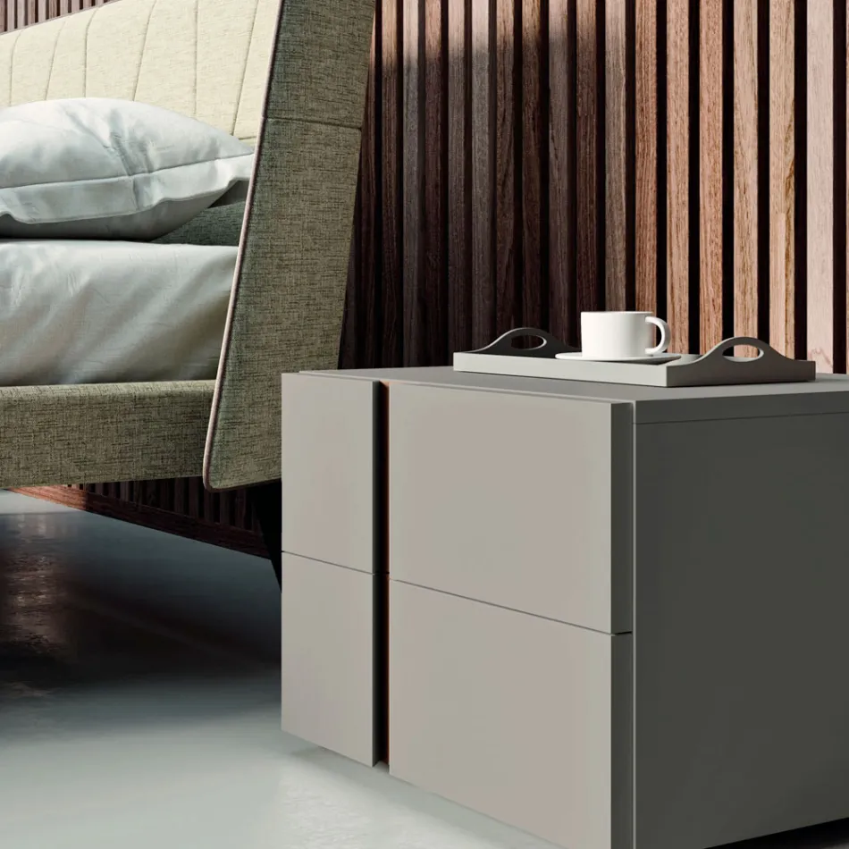 Camera da Letto a 4 Elementi Stile Moderno Made in Italy Alta Qualità - Minorco Viadurini