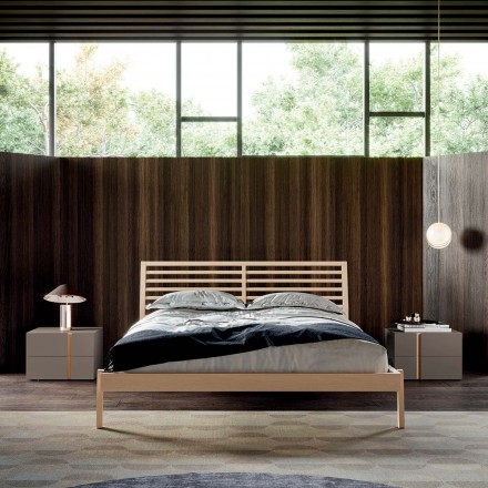 Camera da Letto a 5 Elementi Stile Moderno Made in Italy Alta Qualità - Preziosa Viadurini
