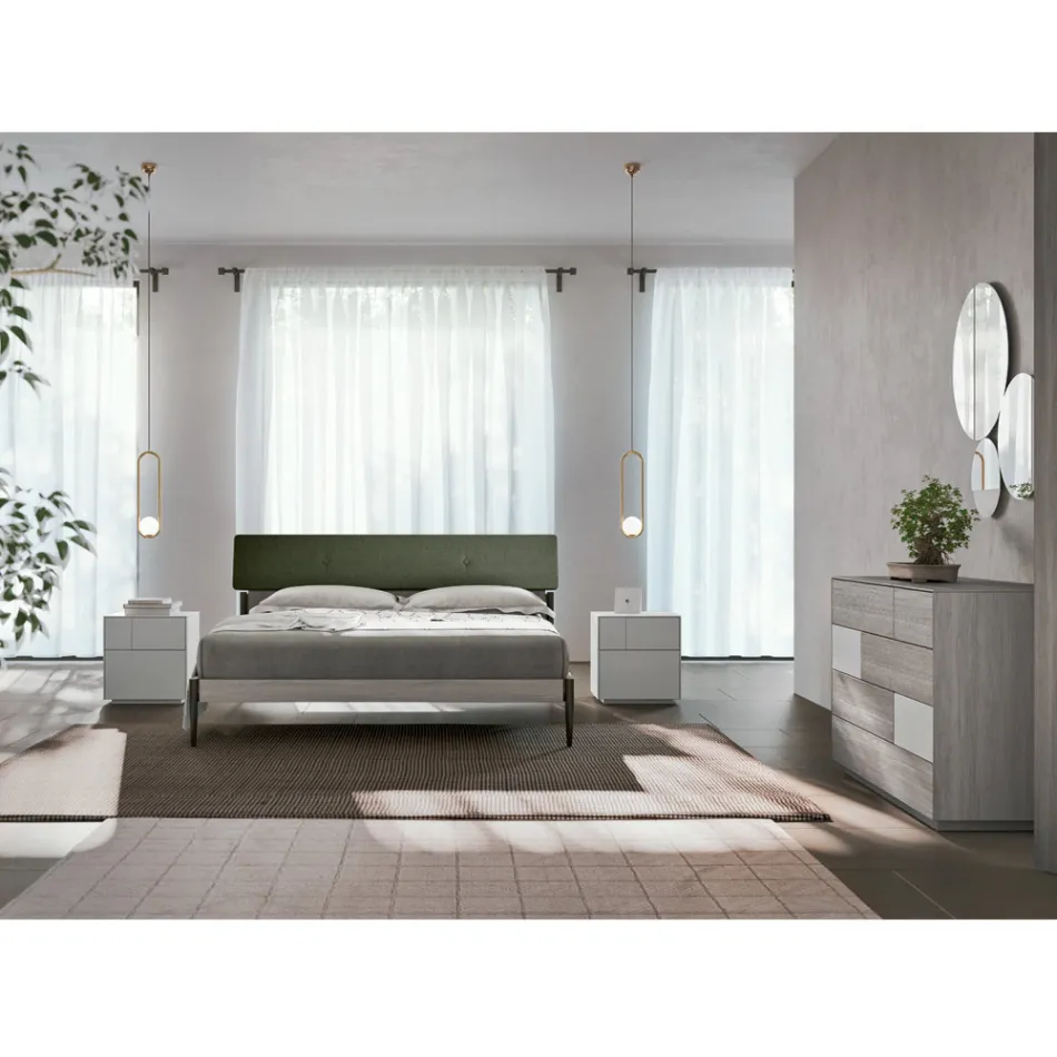 Camera da Letto Completa a 4 Elementi Moderni Made in Italy Pregiata - Verminia Viadurini