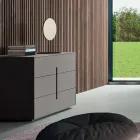 Camera da Letto Completa a 5 Elementi in Stile Moderno Made in Italy - Savanna Viadurini