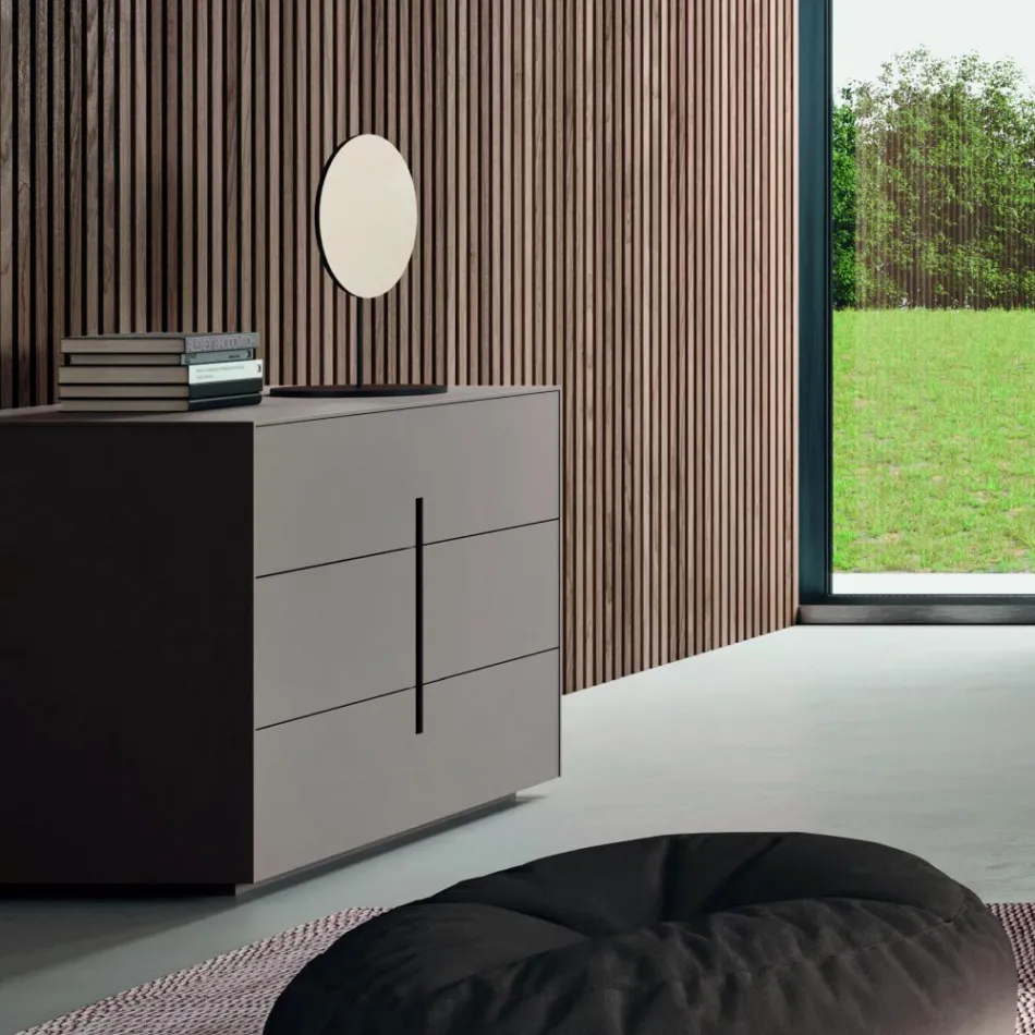 Camera da Letto Completa a 5 Elementi in Stile Moderno Made in Italy - Savanna Viadurini