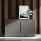 Camera da Letto Completa a 5 Elementi in Stile Moderno Made in Italy - Savanna Viadurini