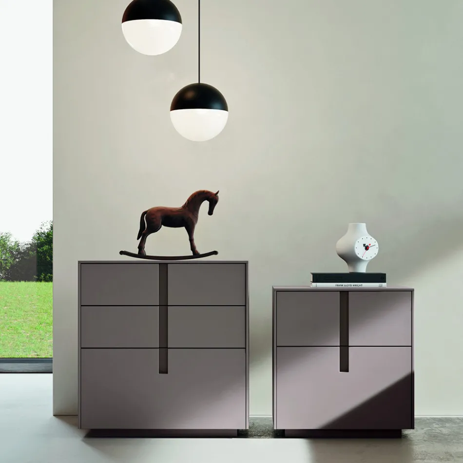 Camera da Letto Completa a 5 Elementi in Stile Moderno Made in Italy - Savanna Viadurini