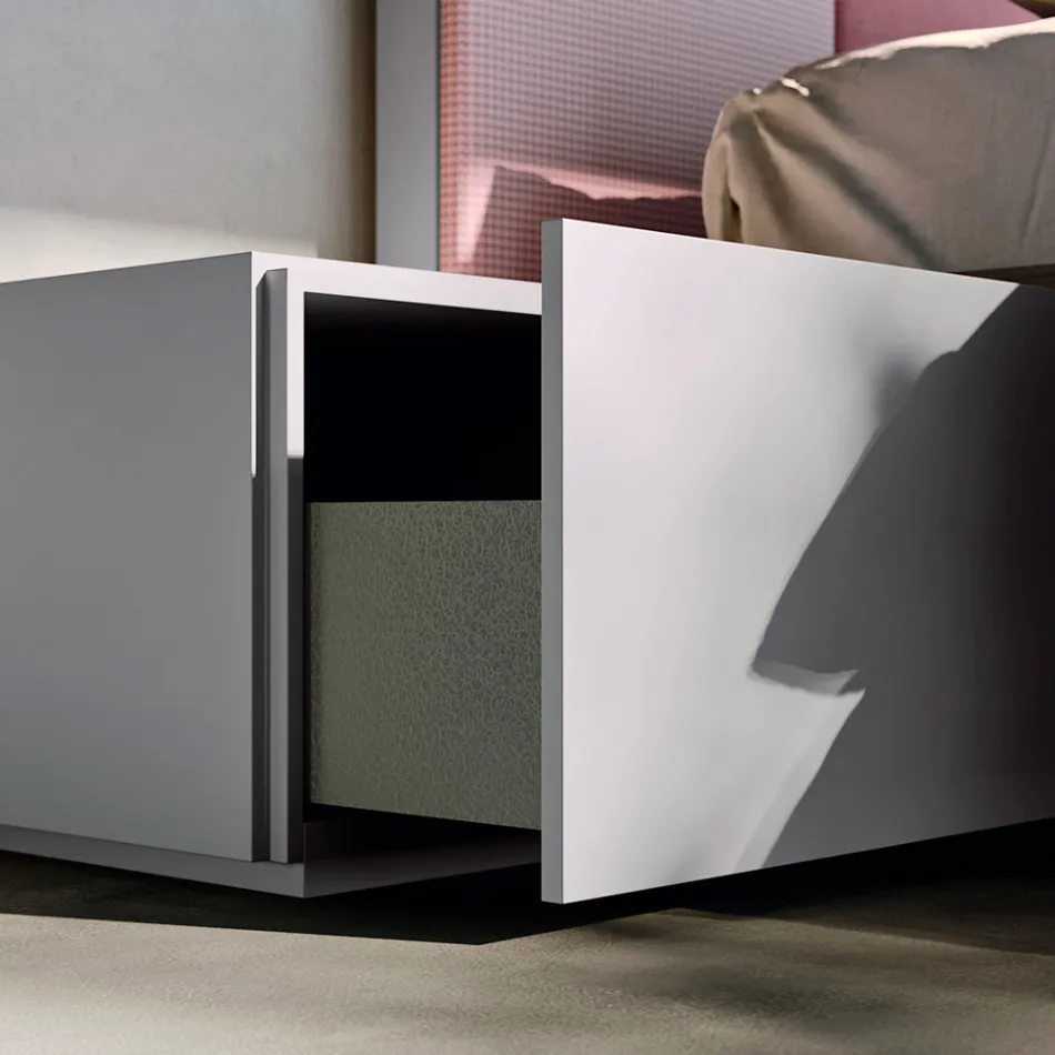 Camera da Letto Completa a 5 Elementi Made in Italy Alta Qualità - Quarzo Viadurini