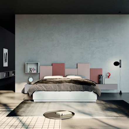 Camera da Letto Completa a 5 Elementi Made in Italy Alta Qualità - Quarzo Viadurini