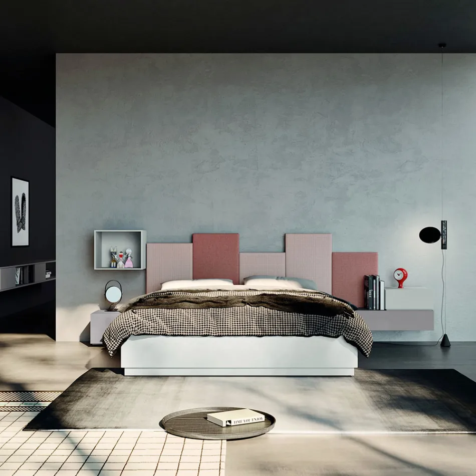 Camera da Letto Completa a 5 Elementi Made in Italy Alta Qualità - Quarzo Viadurini