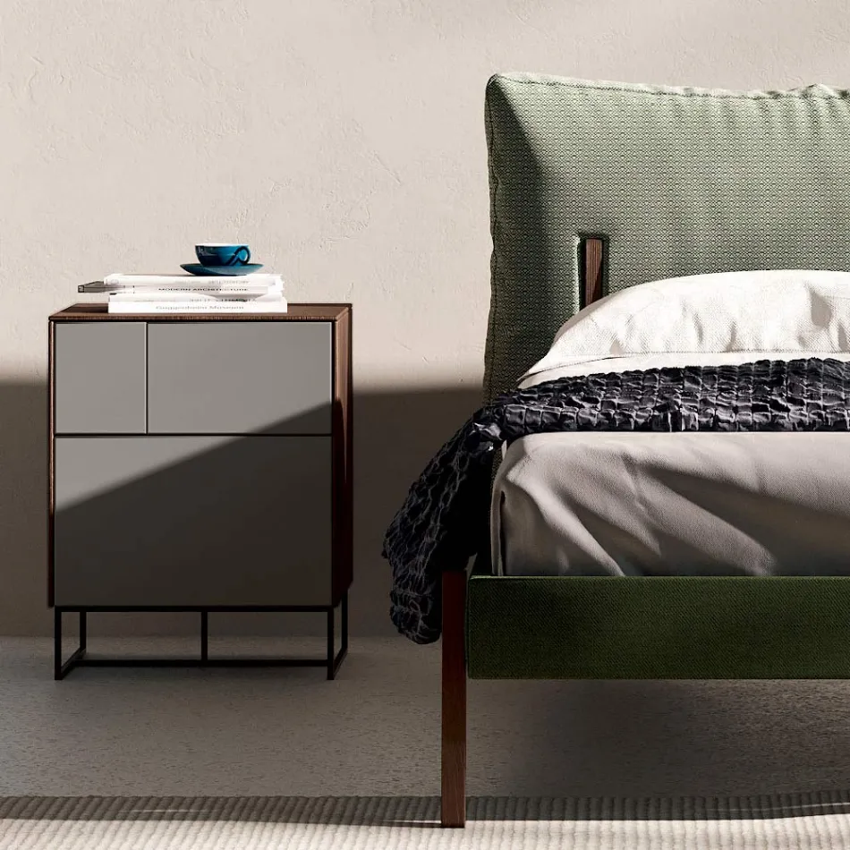 Camera da Letto Completa a 5 Elementi Moderni Realizzata in Italia - Shaila Viadurini