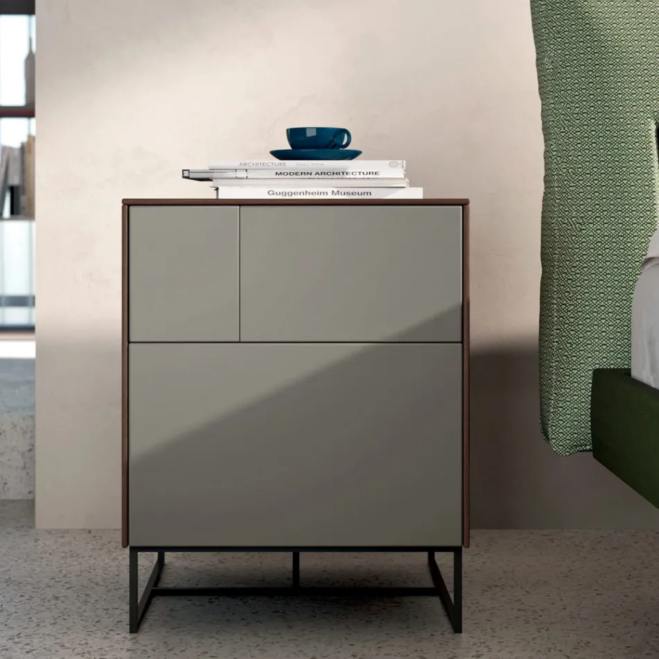 Camera da Letto Completa a 5 Elementi Moderni Realizzata in Italia - Shaila Viadurini