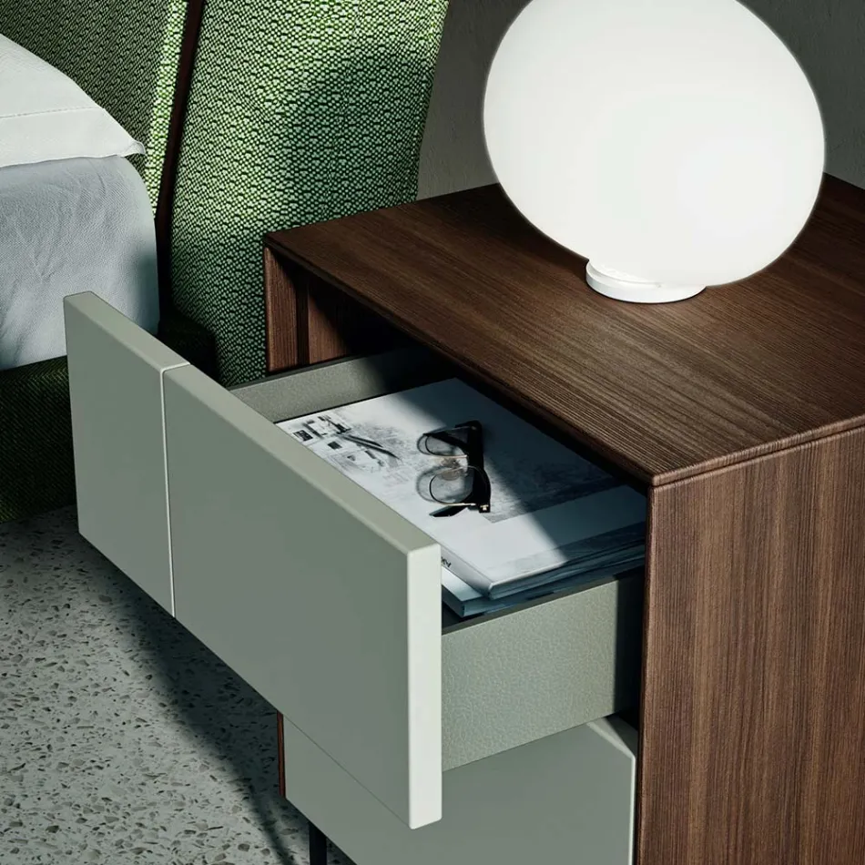Camera da Letto Completa a 5 Elementi Moderni Realizzata in Italia - Shaila Viadurini