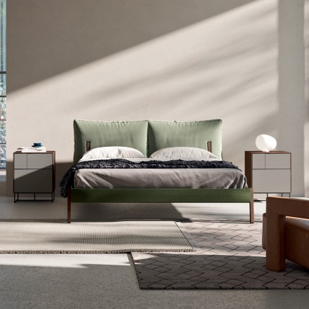 Camera da Letto Completa a 5 Elementi Moderni Realizzata in Italia - Shaila Viadurini