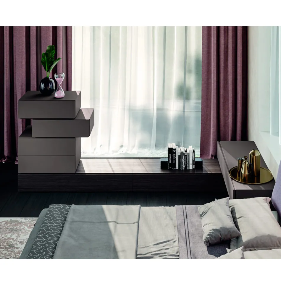 Camera da Letto Completa di Lusso a 6 Elementi Realizzata in Italia - Adige Viadurini