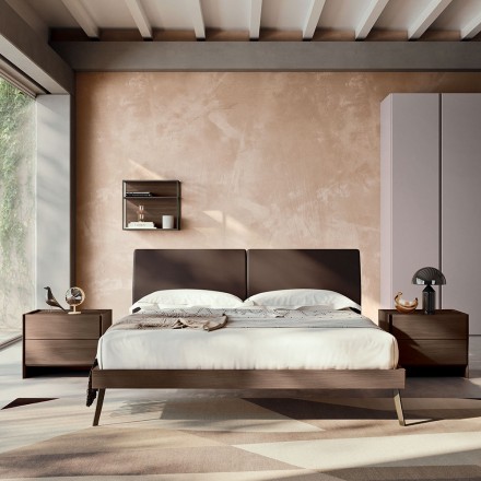 Camera da Letto Matrimoniale a 4 Elementi Realizzata in Italia di Lusso - Gamma Viadurini