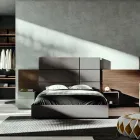 Camera da Letto Matrimoniale a 5 Elementi Made in Italy di Lusso - Smeraldo Viadurini