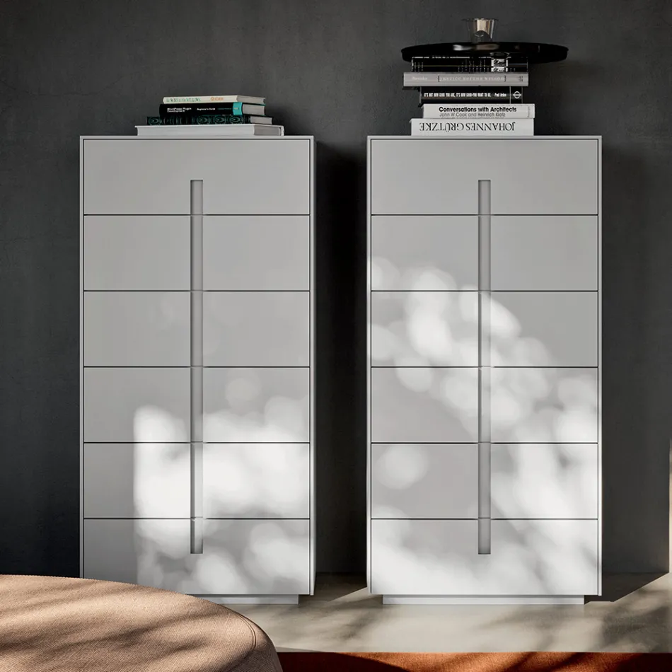 Camera da Letto Matrimoniale a 5 Elementi Stile Moderno Made in Italy - Octavia Viadurini