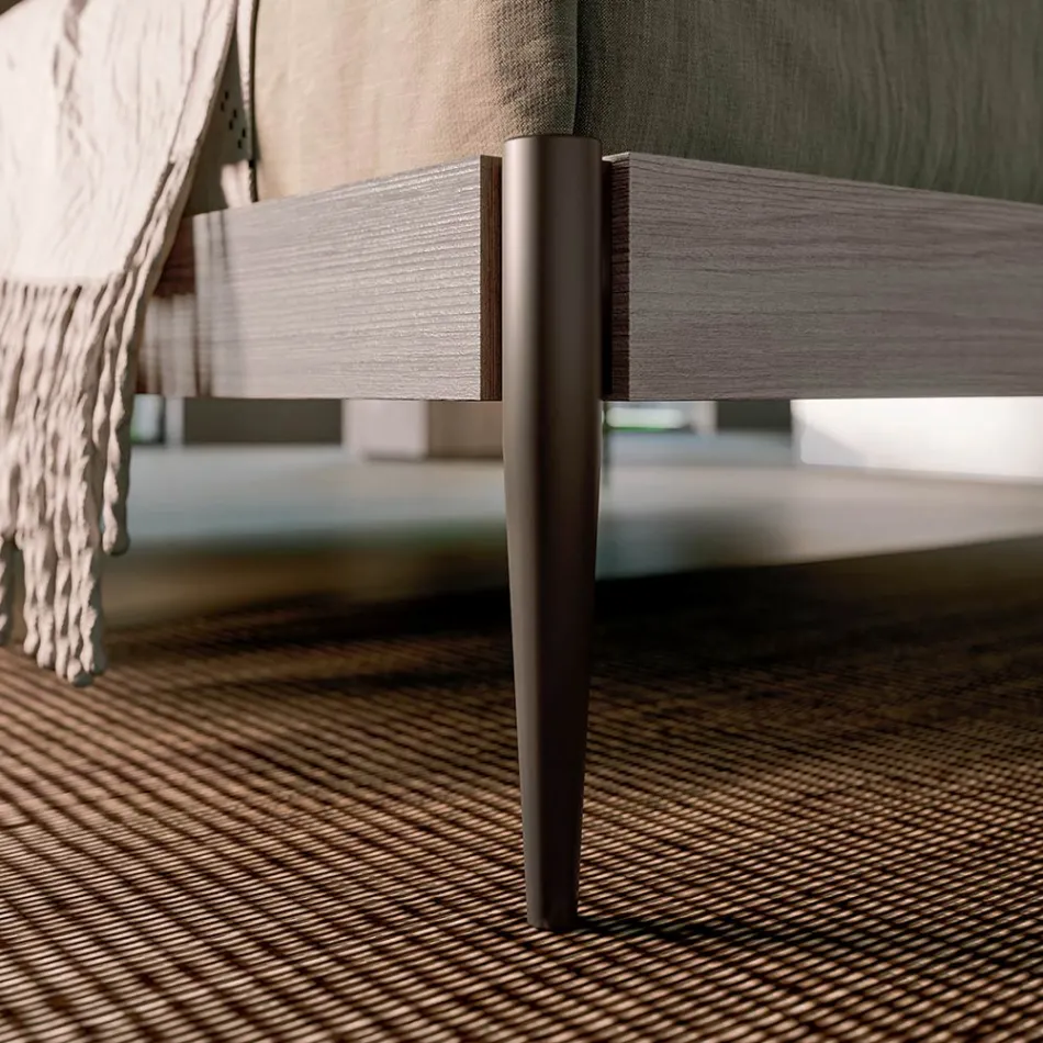 Camera da Letto Moderna a 4 Elementi in Stile Moderno Made in Italy - Lusinda Viadurini