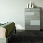 Camera da Letto Moderna a 4 Elementi in Stile Moderno Made in Italy - Lusinda Viadurini