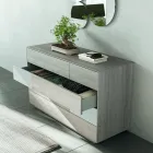 Camera da Letto Moderna a 4 Elementi in Stile Moderno Made in Italy - Lusinda Viadurini