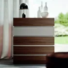 Camera da Letto Moderna a 5 Elementi in Stile Moderno Made in Italy - Melodia Viadurini