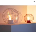 Camino a bioetanolo  da tavolo/terra in acciaio a forma di sfera Henry Viadurini