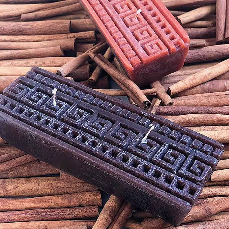 Candela Artigianale Profumata alla Cannella Rettangolare Made in Italy - Alissa Viadurini
