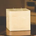 Candela Quadrata Artigianale di Cera Moderna Made in Italy - Mondeo Viadurini