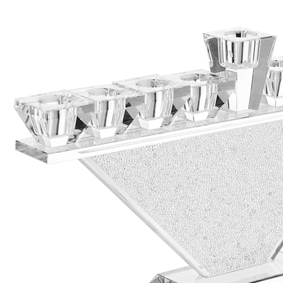 Candelabro in Cristallo Pregiato Design a 9 Fiamme di Lusso Italiano - Wanni Viadurini