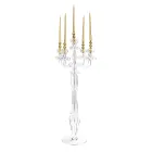 Candelabro in Plexiglass Trasparente a 3 Fiamme Made in Italy - Paolino Viadurini