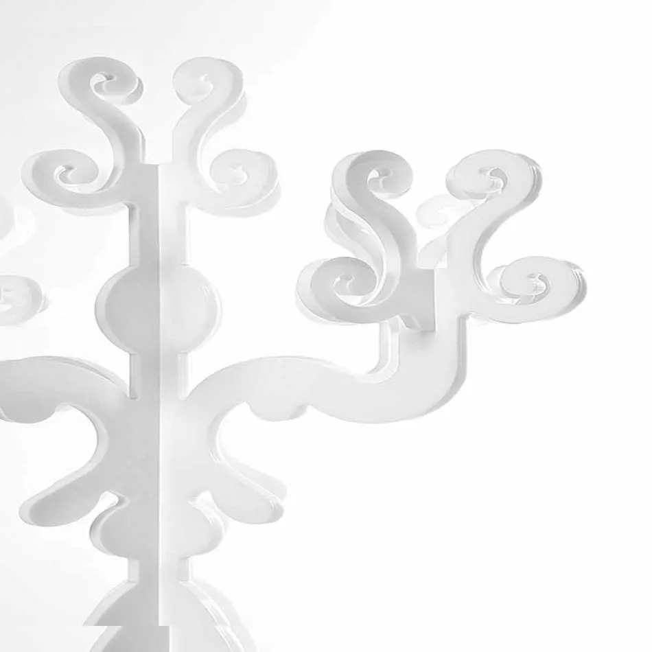Candelabro tall design rinascimentale, 5 braccia in plexiglass Aragona Viadurini