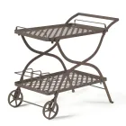 Carrellino Portavivande da Giardino in Acciaio Zincato Made in Italy - Selvaggia Viadurini