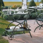 Carrellino Portavivande da Giardino in Acciaio Zincato Made in Italy - Selvaggia Viadurini
