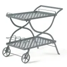 Carrellino Portavivande da Giardino in Acciaio Zincato Made in Italy - Selvaggia Viadurini