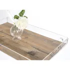 Carrello da Cucina 4 Ruote in Plexiglass Trasparente o con Legno - Magimbo Viadurini