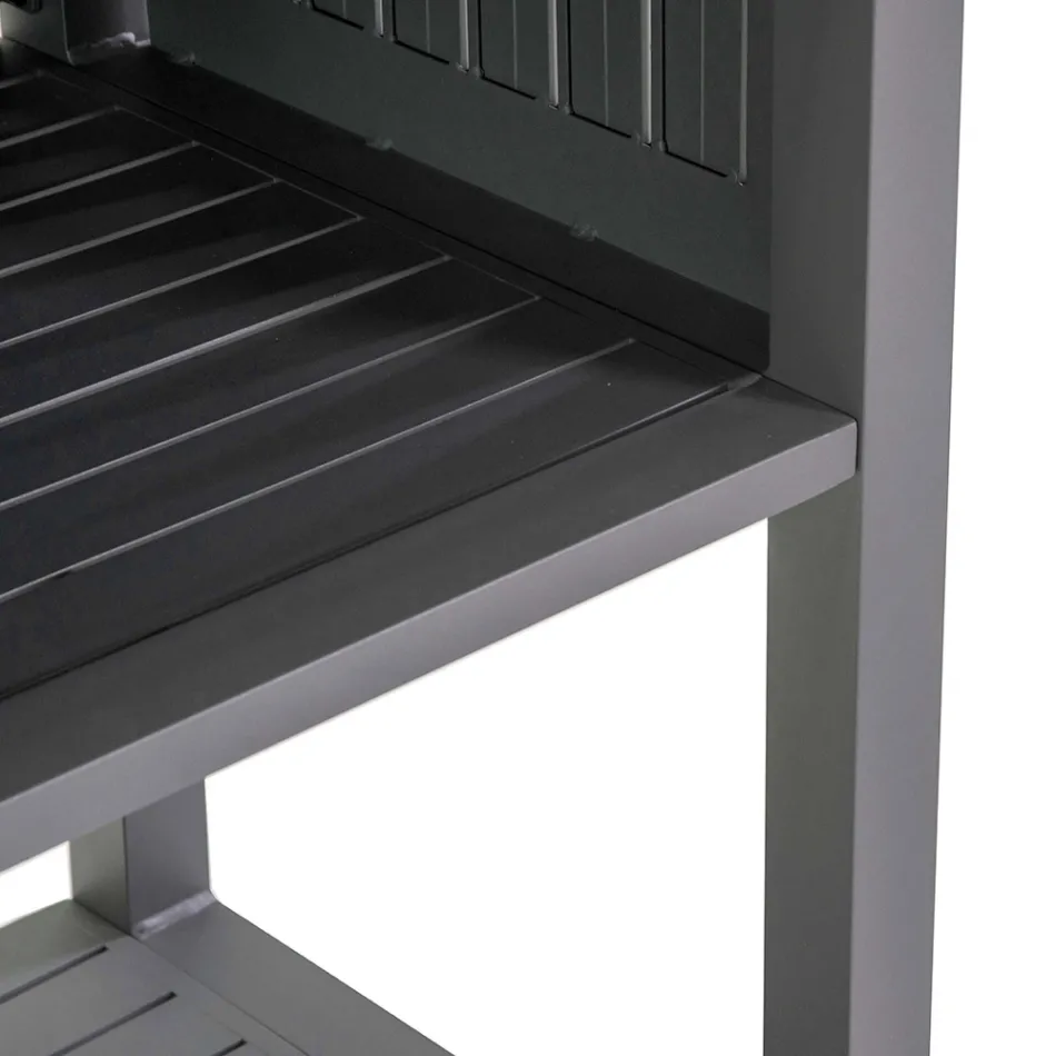 Carrello da Esterno in Alluminio Verniciato di Diverse Finiture - Hotel Viadurini