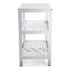 Carrello in Alluminio di Diverse Finiture con Ruote e 3 Ripiani- Tenda Viadurini