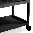 Carrello in Alluminio di Diverse Finiture con Ruote e 3 Ripiani- Tenda Viadurini