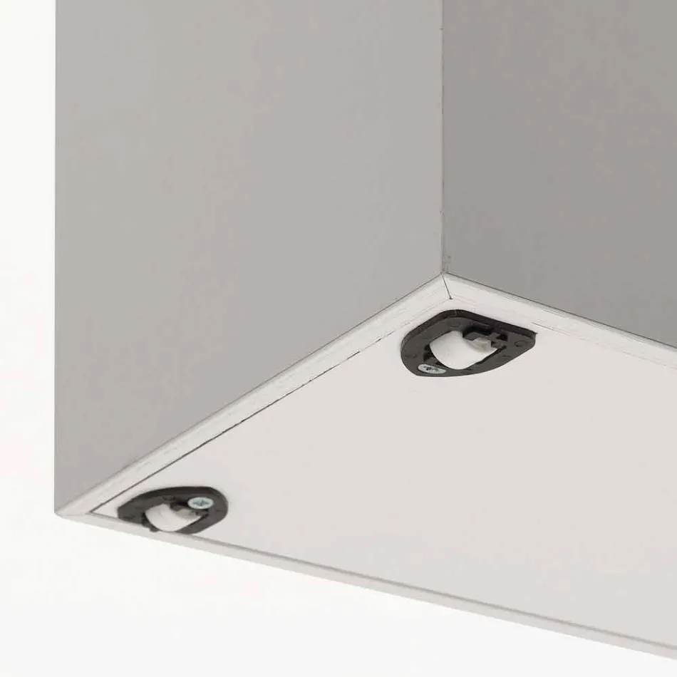 Carrello porta allunghe in nobilitato bianco poro aperto Columbus Viadurini