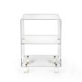 Carrello Porta Oggetti con Ruote in Plexiglass Made in Italy - Rudolf