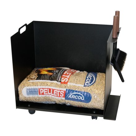 Carrello Porta Sacchi di Pellet in Metallo con Ruote Made in Italy - Pinguino Viadurini